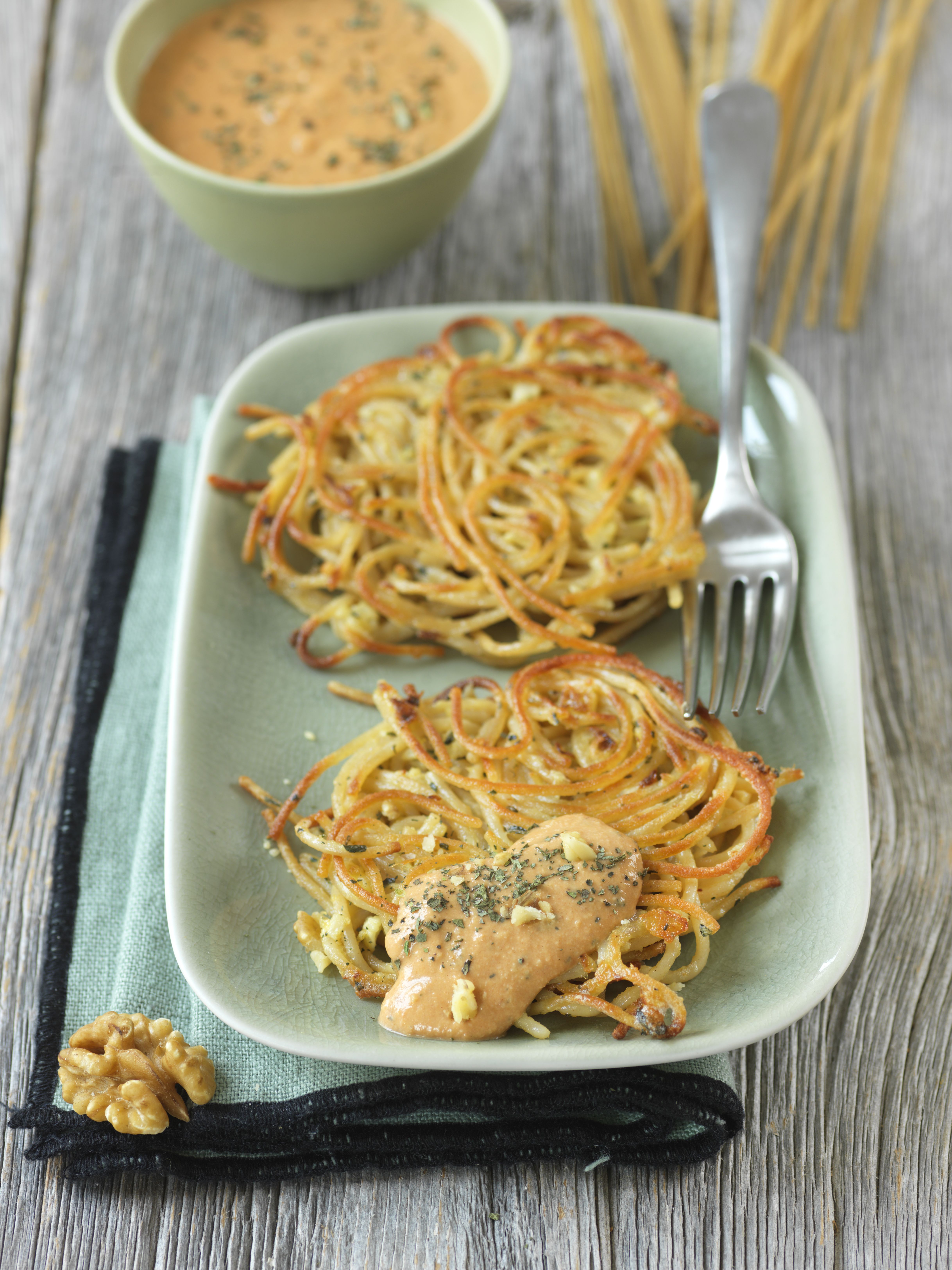 Croquettes de spaghettis, sauce ricotta et noix - Recette à Prix Engagés Février 2025